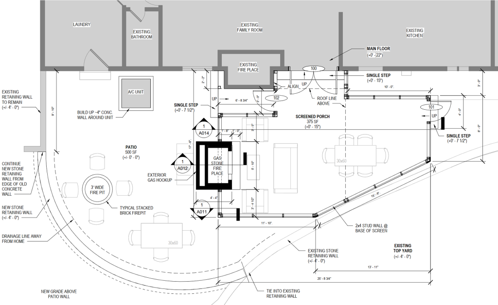 Porch project design drawings