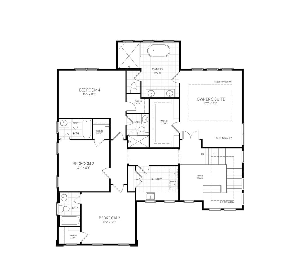 Transitional Modern floor plan