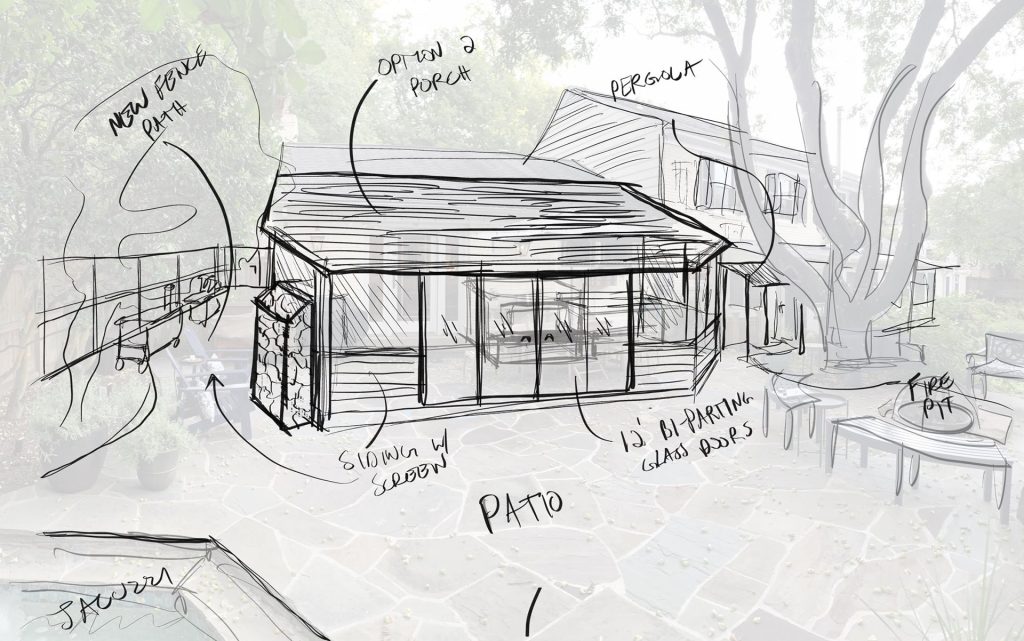 Porch project design sketch