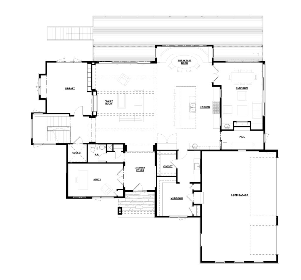 Rustic modern floor plan