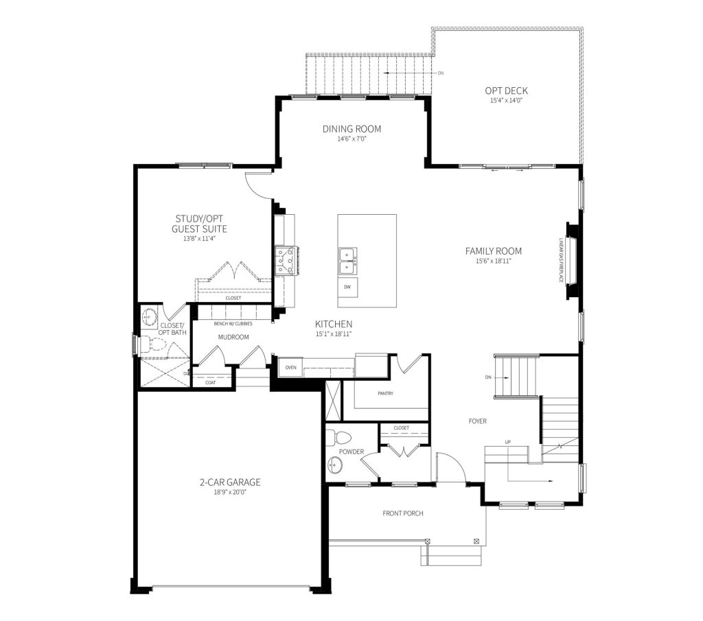 Transitional Modern floor plan