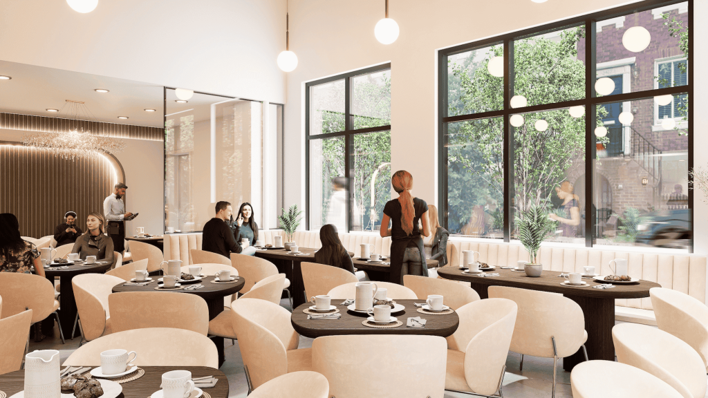 Oztan Studio recently completed the design of this warm, inviting café.