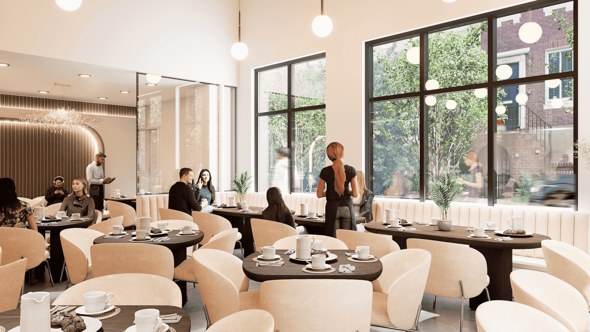 Oztan Studio recently completed the design of this warm, inviting café.